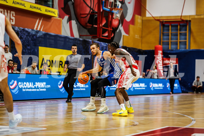 Basketball, win2day Basketball Superliga 2024/25, Grunddurchgang 6.Runde, Traiskirchen Lions, Oberwart Gunners, Jonathan Knessl (12)