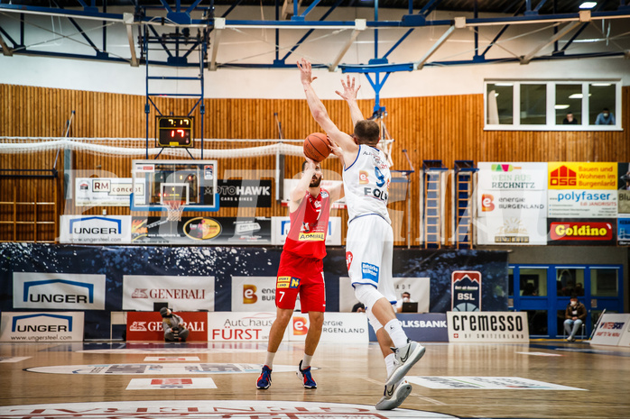 Basketball, bet-at-home Basketball Superliga 2021/22, Grunddurchgang Runde 10, Oberwart Gunners, Traiskirchen Lions, Tihomir Vranjes (7)