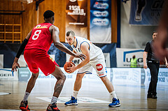 Basketball, bet-at-home Basketball Superliga 2021/22, Grunddurchgang Runde 10, Oberwart Gunners, Traiskirchen Lions, Renato Poljak (16)