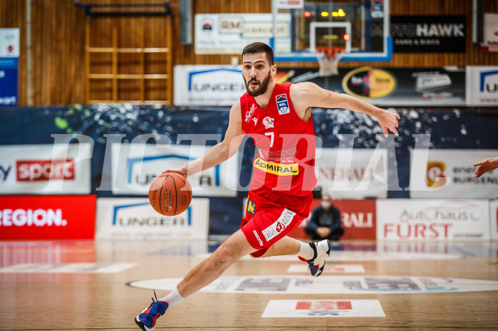 Basketball, bet-at-home Basketball Superliga 2021/22, Grunddurchgang Runde 10, Oberwart Gunners, Traiskirchen Lions, Tihomir Vranjes (7)
