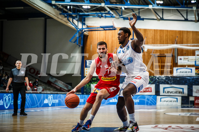 Basketball, bet-at-home Basketball Superliga 2021/22, Grunddurchgang Runde 10, Oberwart Gunners, Traiskirchen Lions, Tihomir Vranjes (7)