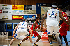 Basketball, bet-at-home Basketball Superliga 2021/22, Grunddurchgang Runde 10, Oberwart Gunners, Traiskirchen Lions, Taveion M. Hollingsworth (11)