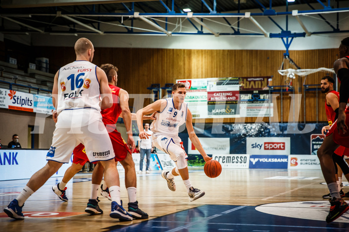 Basketball, bet-at-home Basketball Superliga 2021/22, Grunddurchgang Runde 10, Oberwart Gunners, Traiskirchen Lions, Edi Patekar (9)