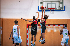 Basketball, Austria Cup 2022/23, 3.Vorrunde, Union Deutsch Wagram Alligators, Mistelbach Mustangs, Viktor Vasat (23), Daniele Kuchar (22)