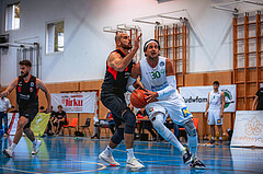 Basketball, Austria Cup 2022/23, 3.Vorrunde, Union Deutsch Wagram Alligators, Mistelbach Mustangs, Michal Norwa  (13), Marko Kolaric (30)