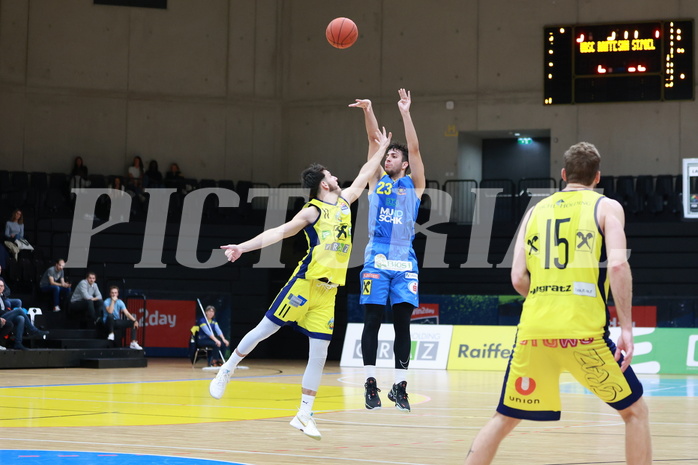 02.10.2022, Graz, Raiffeisen Sportpark Graz, Basketball Superliga 2022/23, Grunddurchgang, Runde 1, UBSC Raiffeisen Graz vs. SKN St. Pölten