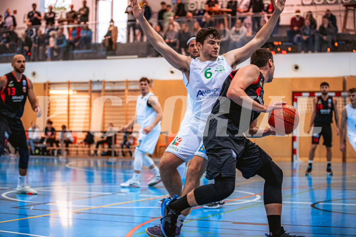 Basketball, Austria Cup 2022/23, 3.Vorrunde, Union Deutsch Wagram Alligators, Mistelbach Mustangs, Daniel Schuch (6), Christoph Leydolf (4)
