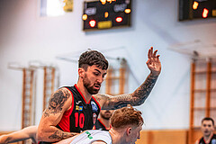 Basketball, Austria Cup 2022/23, 3.Vorrunde, Union Deutsch Wagram Alligators, Mistelbach Mustangs, Zdenek Nehyba (10), Luis Göd (2)