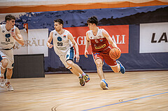 Basketball, Win2Day Superliga 2022/23, 5. Qualifikationsrunde, Vienna Timberwolves, Traiskirchen Lions, Paul Rotter (66), Aleksej Kostic (6)