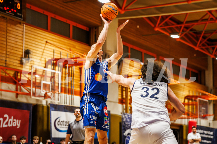 Basketball, win2day Basketball Superliga 2024/25, Grunddurchgang Runde 9, BBC Nord Dragonz, Oberwart Gunners, Edi Patekar (9)