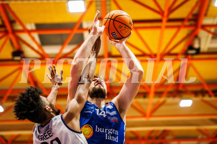 Basketball, win2day Basketball Superliga 2024/25, Grunddurchgang Runde 9, BBC Nord Dragonz, Oberwart Gunners, Daniel Köppel (14)