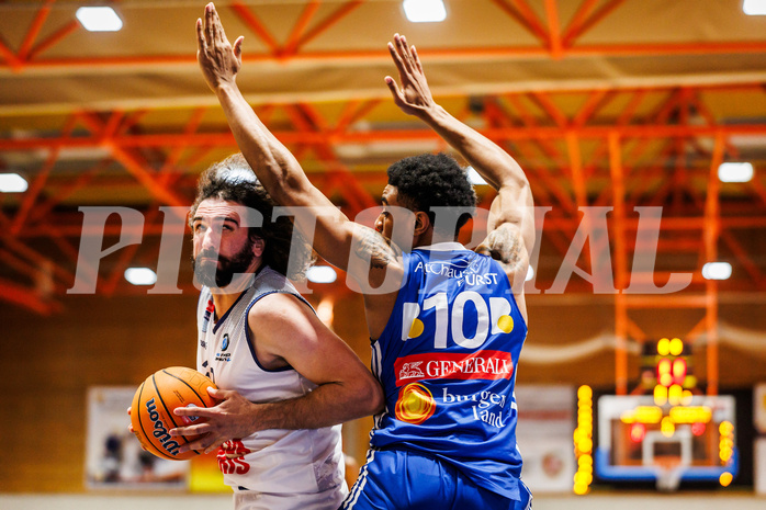 Basketball, win2day Basketball Superliga 2024/25, Grunddurchgang Runde 9, BBC Nord Dragonz, Oberwart Gunners, Sead Hadzifejzovic (32)