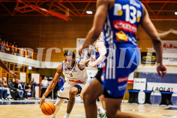 Basketball, win2day Basketball Superliga 2024/25, Grunddurchgang Runde 9, BBC Nord Dragonz, Oberwart Gunners, Rayshawn Mart (3)