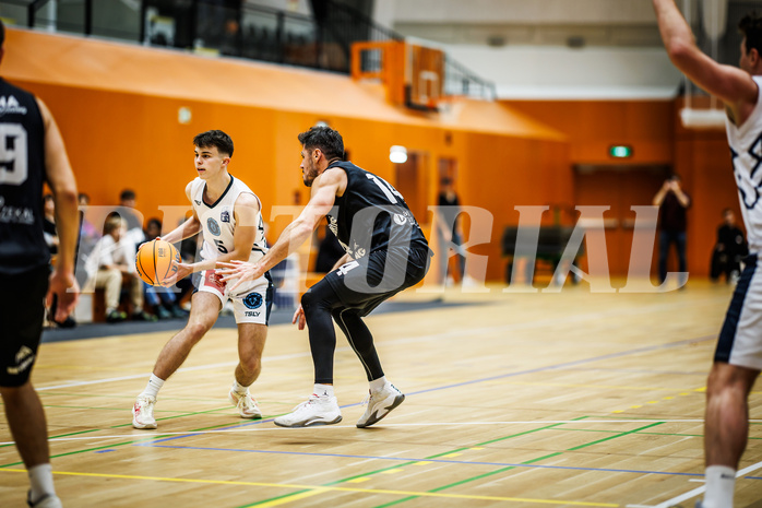 Basketball, Basketball Zweite Liga 2024/25, Grunddurchgang 8.Runde, Vienna Timberwolves, Güssing Blackbirds, Jakob Konzet (5)