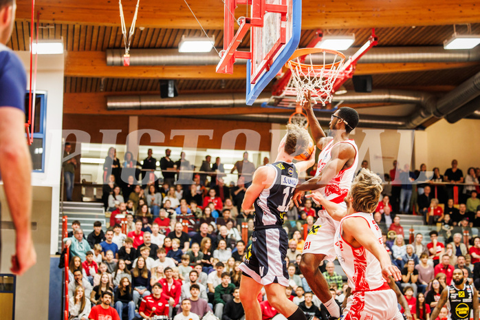 Basketball, win2day Basketball Superliga 2024/25, Grunddurchgang 9.Runde, Traiskirchen Lions, Gmunden Swans, Jakob Lohr (12)