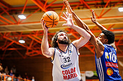 Basketball, win2day Basketball Superliga 2024/25, Grunddurchgang Runde 9, BBC Nord Dragonz, Oberwart Gunners, Sead Hadzifejzovic (32)
