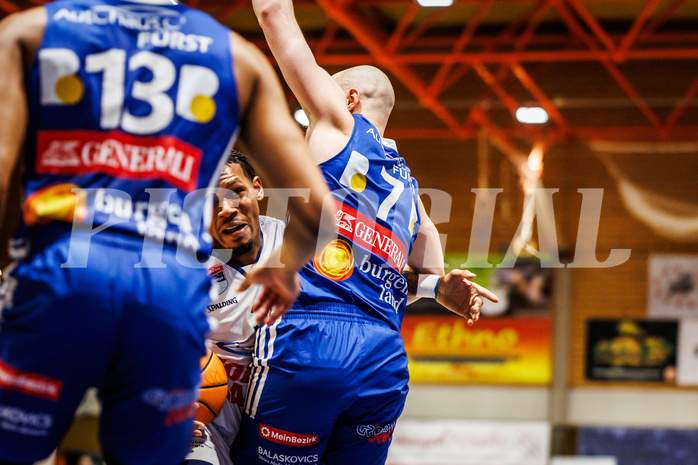 Basketball, win2day Basketball Superliga 2024/25, Grunddurchgang Runde 9, BBC Nord Dragonz, Oberwart Gunners, Rayshawn Mart (3)