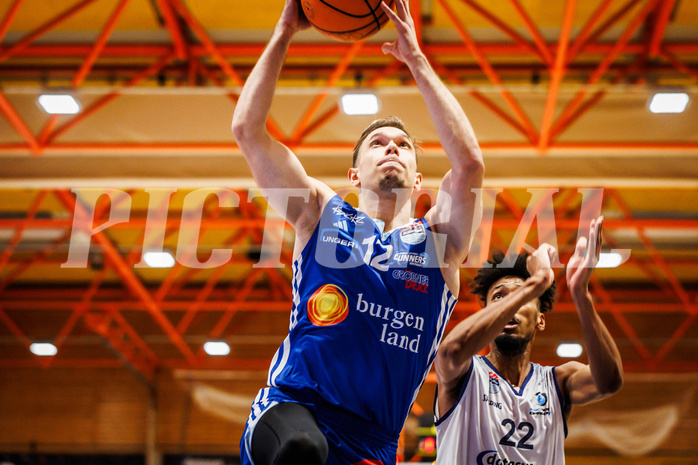 Basketball, win2day Basketball Superliga 2024/25, Grunddurchgang Runde 9, BBC Nord Dragonz, Oberwart Gunners, Jonathan Knessl (12)