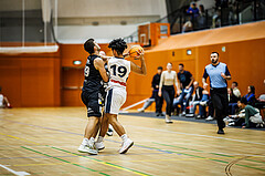 Basketball, Basketball Zweite Liga 2024/25, Grunddurchgang 8.Runde, Vienna Timberwolves, Güssing Blackbirds, Jakob Ernst (19), Dean-Leon Cantor (19)