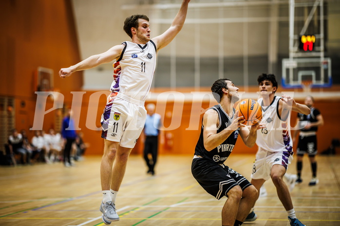 Basketball, Basketball Zweite Liga 2024/25, Grunddurchgang 8.Runde, Vienna United, Wörthersee Piraten, Marius Witzmann (11), Andreas Nuck (11), Jakub Kotala (18)