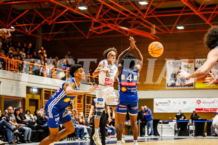 Basketball, win2day Basketball Superliga 2024/25, Grunddurchgang Runde 9, BBC Nord Dragonz, Oberwart Gunners, Lukas Hahn (25)