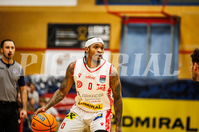 Basketball, win2day Basketball Superliga 2024/25, Grunddurchgang 9.Runde, Traiskirchen Lions, Gmunden Swans, Cedric Russell (0)