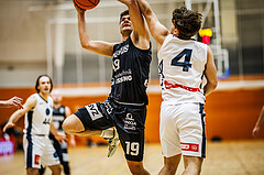 Basketball, Basketball Zweite Liga 2024/25, Grunddurchgang 8.Runde, Vienna Timberwolves, Güssing Blackbirds, Jakob Ernst (19), Felix Angerbauer (4)