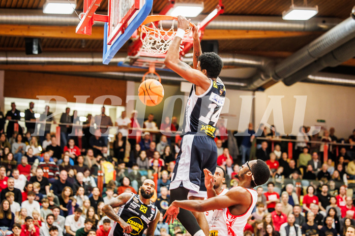 Basketball, win2day Basketball Superliga 2024/25, Grunddurchgang 9.Runde, Traiskirchen Lions, Gmunden Swans, Khalil Miller (14)