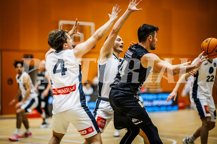 Basketball, Basketball Zweite Liga 2024/25, Grunddurchgang 8.Runde, Vienna Timberwolves, Güssing Blackbirds, Felix Angerbauer (4), Ivor Kuresevic (44), Christoph Astl (14)