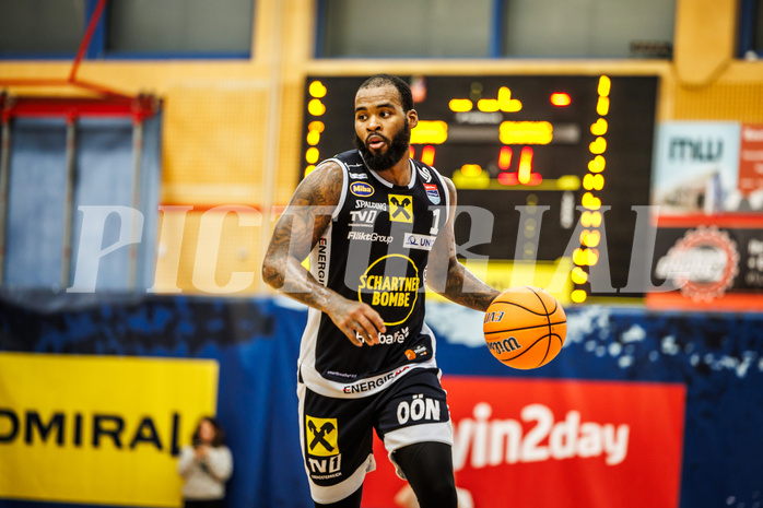 Basketball, win2day Basketball Superliga 2024/25, Grunddurchgang 9.Runde, Traiskirchen Lions, Gmunden Swans, Devon Cooper (1)