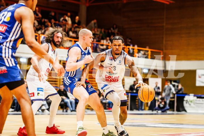 Basketball, win2day Basketball Superliga 2024/25, Grunddurchgang Runde 9, BBC Nord Dragonz, Oberwart Gunners, Rayshawn Mart (3)