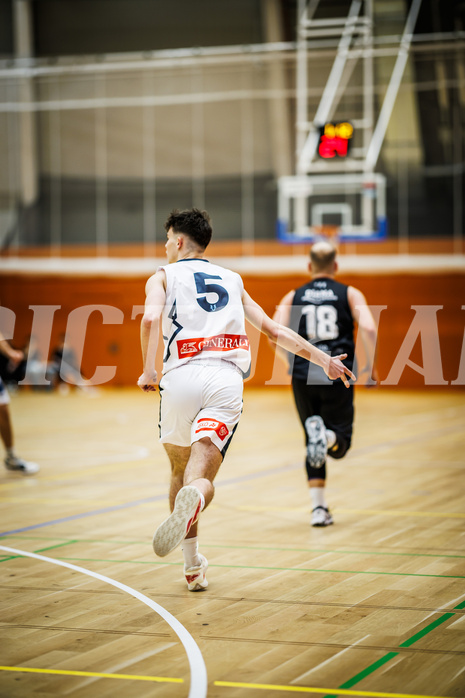 Basketball, Basketball Zweite Liga 2024/25, Grunddurchgang 8.Runde, Vienna Timberwolves, Güssing Blackbirds, Jakob Konzet (5)