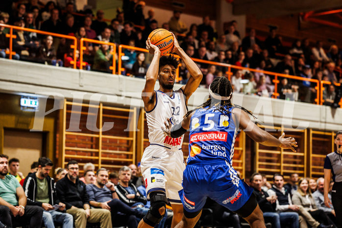 Basketball, win2day Basketball Superliga 2024/25, Grunddurchgang Runde 9, BBC Nord Dragonz, Oberwart Gunners, Jalen Green (22)