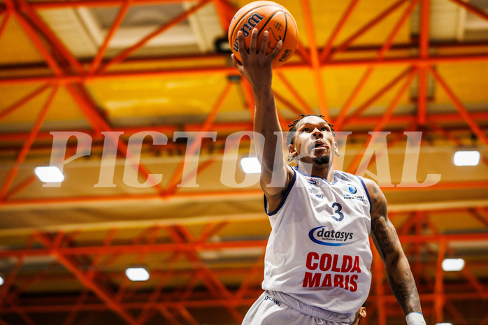 Basketball, win2day Basketball Superliga 2024/25, Grunddurchgang Runde 9, BBC Nord Dragonz, Oberwart Gunners, Rayshawn Mart (3)