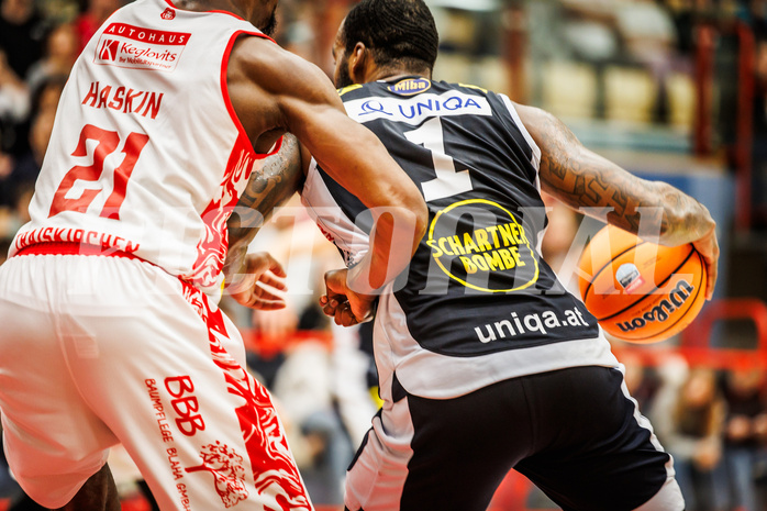 Basketball, win2day Basketball Superliga 2024/25, Grunddurchgang 9.Runde, Traiskirchen Lions, Gmunden Swans, Devon Cooper (1)