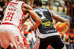 Basketball, win2day Basketball Superliga 2024/25, Grunddurchgang 9.Runde, Traiskirchen Lions, Gmunden Swans, Devon Cooper (1)