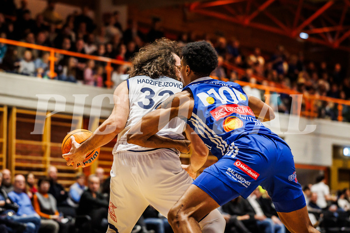 Basketball, win2day Basketball Superliga 2024/25, Grunddurchgang Runde 9, BBC Nord Dragonz, Oberwart Gunners, Sead Hadzifejzovic (32)