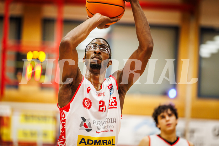 Basketball, win2day Basketball Superliga 2024/25, Grunddurchgang 9.Runde, Traiskirchen Lions, Gmunden Swans, Nelson Haskin (21)