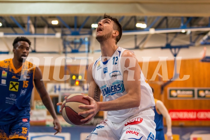 Basketball, ABL 2017/18, Grunddurchgang 25.Runde, Oberwart Gunners, Fürstenfeld Panthers, Benjamin Blazevic (12)