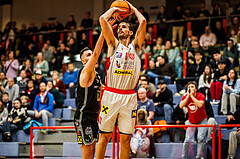 Basketball, win2day Basketball Superliga 2023/24, Grunddurchgang 21.Runde, Traiskirchen Lions, Flyers Wels, Fabricio Vay (11)