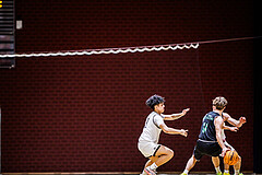 Basketball, Basketball Zweite Liga 2023/24, Grunddurchgang 17.Runde, Basket Flames, Union Deutsch Wagram Alligators, Dean-Leon Cantor (9), Simon Marek (11)