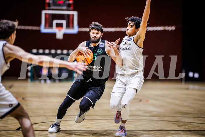 Basketball, Basketball Zweite Liga 2023/24, Grunddurchgang 17.Runde, Basket Flames, Union Deutsch Wagram Alligators, Josip Valentic (55)