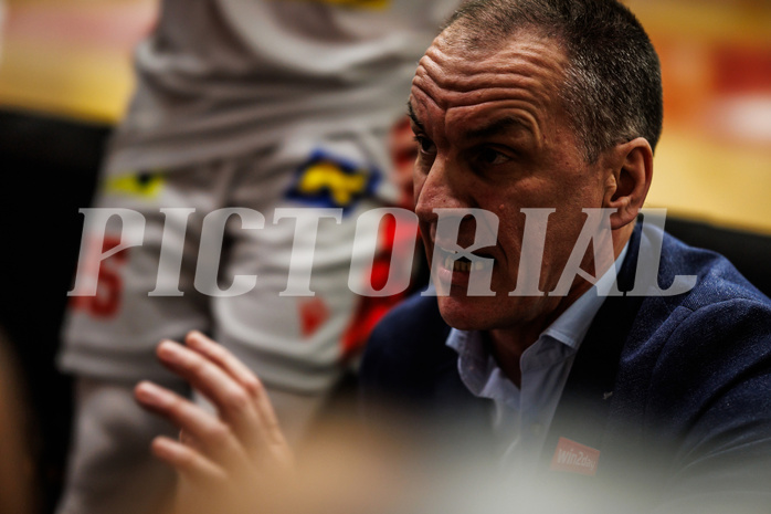 Basketball, win2day Basketball Superliga 2023/24, Grunddurchgang 21.Runde, Traiskirchen Lions, Flyers Wels, Radomir Mijanovic (Head Coach)
