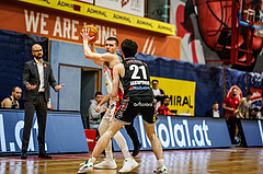 Basketball, win2day Basketball Superliga 2023/24, Grunddurchgang 21.Runde, Traiskirchen Lions, Flyers Wels, Edgars Lasenbergs (25)