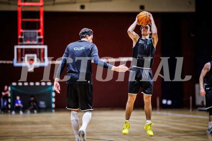 Basketball, Basketball Zweite Liga 2023/24, Grunddurchgang 17.Runde, Basket Flames, Union Deutsch Wagram Alligators, Marko Kolaric (30), Luis Göd (2)