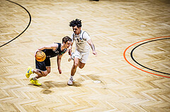 Basketball, Basketball Zweite Liga 2023/24, Grunddurchgang 17.Runde, Basket Flames, Union Deutsch Wagram Alligators, Simon Marek (11), Dean-Leon Cantor (9)