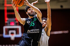 Basketball, Basketball Zweite Liga 2023/24, Grunddurchgang 17.Runde, Basket Flames, Union Deutsch Wagram Alligators, Josip Valentic (55)