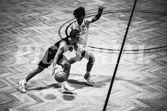 Basketball, Basketball Zweite Liga 2023/24, Grunddurchgang 17.Runde, Basket Flames, Union Deutsch Wagram Alligators, Simon Marek (11), Dean-Leon Cantor (9)