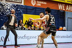 Basketball, win2day Basketball Superliga 2023/24, Grunddurchgang 21.Runde, Traiskirchen Lions, Flyers Wels, Edgars Lasenbergs (25)