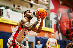 Basketball, win2day Basketball Superliga 2023/24, Grunddurchgang 21.Runde, Traiskirchen Lions, Flyers Wels, Manuel Patterson Jr (1)